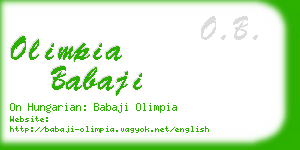 olimpia babaji business card